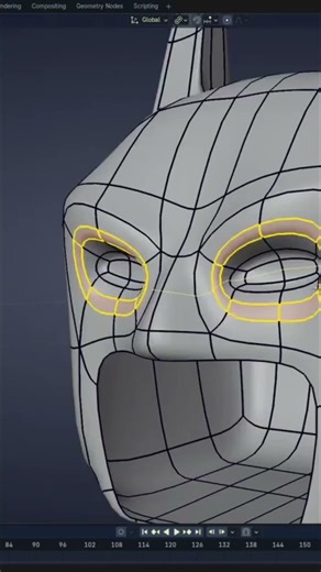 Modelado 3D de Máscara de Batman en Blender #shorts