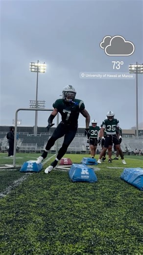 Rob DeMello KHON on Instagram: "Wet & Windy weather for the “Lion’s Den” to start second week of Hawai’i Football spring training camp in Mānoa • For continuing Rainbow Warriors coverage 👉🏽 khon2.com/sports 🤙🏽 @rainbowwarriorsfootball @cbrown.hawaii #HawaiiFB #GoBows #CollegeFootball #mountainwest #Hawaii @khonnews @mitch_riberal @samspanglerkhon @justincruznews"