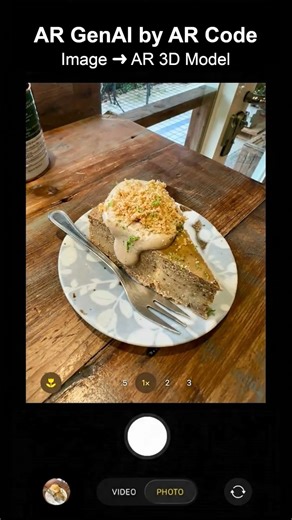 AR GenAI for Food Turn a Single Dish Photo into a 3D Model + AR QR Code (No App WebAR) | ar-code.com