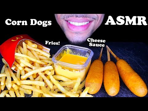 ASMR Corn Dogs McDonald’s Fries Cheese Sauce Jerry Mukbang Mouth Sounds