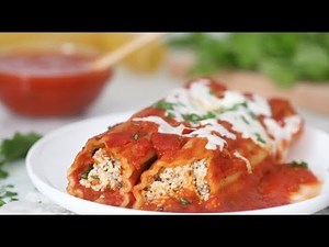 No Boil Baked Beef and Cheese Manicotti
