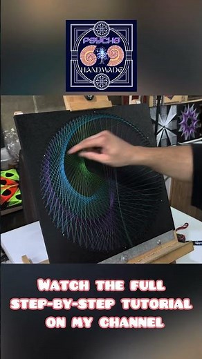 DIY String Art | Colorful Spiral Design 🧵🌈 #shorts