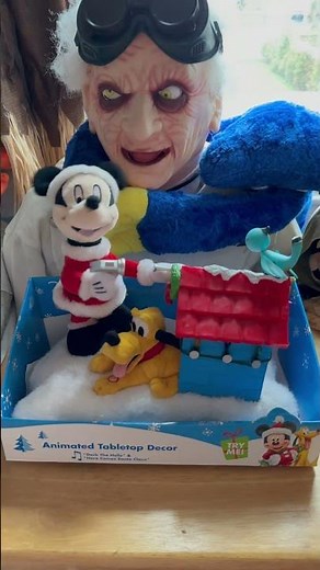 FULLY WORKING Gemmy 2004 Animated Mickey Mouse and Pluto Doghouse Scene Christmas Decoration 🎅☃️🎄