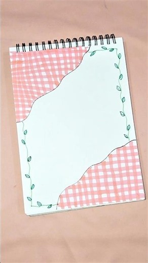 🌿 Easy Aesthetic Notebook Cover Design ✨#easydrawing #shorts #art