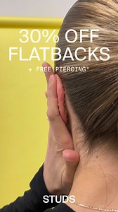 872K views | Flatback lovers, rejoice! ✨ 30% off our top-selling flatbacks + free piercing* on orders $200+. Shop the sitewide sale and stock up! | Studs | Facebook