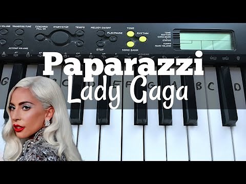 Paparazzi - Lady Gaga | Easy Keyboard Tutorial With Notes
