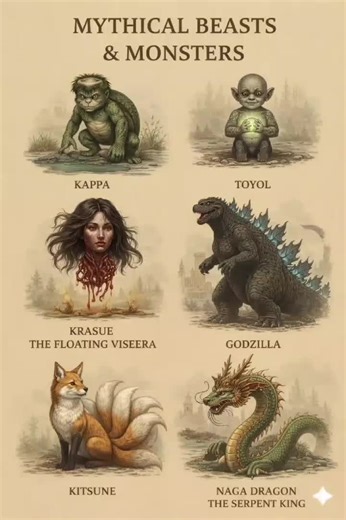 Explore Legendary Creatures: Kappa, Krasue, and More
