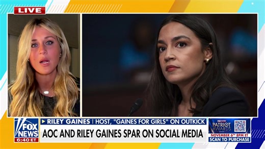 677K views · 37K reactions | “The problem is not my athleticism... The problem is that we had a 6-foot-4, less-than-mediocre man in the pool with us.” Watch Riley Gaines respond to Rep. Alexandria Ocasio-Cortez’s personal attacks on social media. | Fox & Friends | Facebook