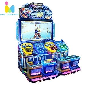 [Hot Item] Ama Coin Operated 4 Players Motorcycle Kids Video Game Machine Racing Simulator Motion Arcade Machine