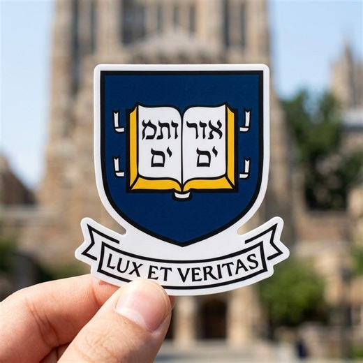 Yale University Crest Sticker, Lux Et Veritas Academic Shield Vinyl Decal, College Logo Waterproof Laptop Car Sticker - Etsy