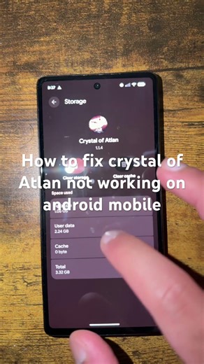 How to fix crystal of Atlan not working on android mobile