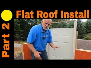 Cheap Easy Flat Roof Install Part 2: DOOR PAN/SKYLIGHT FLASHING DIY Lesson from Start to Finish
