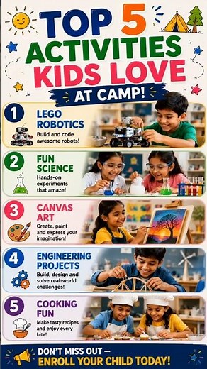 🌞 Top 5 Activities Kids LOVE at Summer Camp! 🔥#education #summercamp #fun #reels