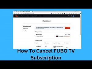 How to cancel FUBO TV Subscription 2025 - Step by step