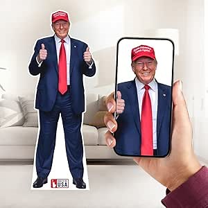 Donald Trump Cardboard Cutout | Coroplast High Resolution Stand Up | Upload Your Own Photo - Perfect for Rallies, Trump Supporters, Parties, etc. - 4FT