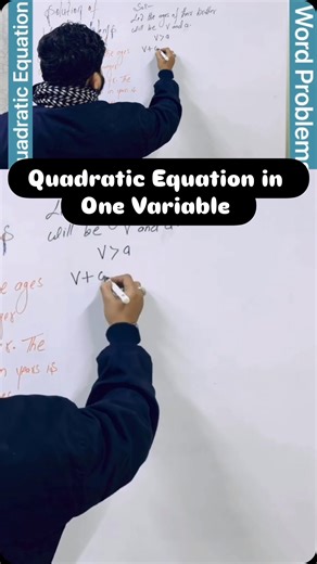 Zaki Khan Niyazi on Instagram: "Quadratic Equation in one variable word problems | #newyearspecial #newyear2026video newyearmathsconcept #important"
