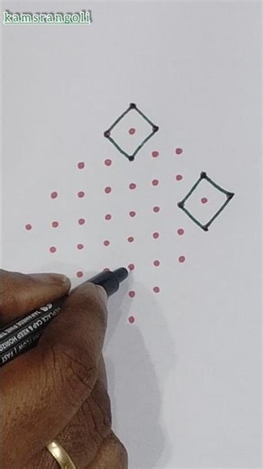 9*1 dots rangoli for bigginers/simple and easy