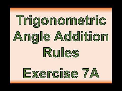 A2 Maths - Pure - Trigonometric Angle Addition Rules