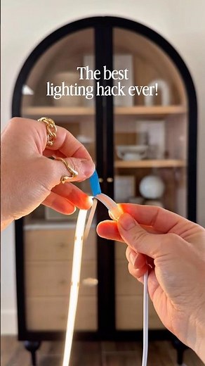 The Easiest Way to Add Custom Cabinet Lighting #lighting #diyprojects