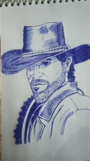 The Best Outlaw? Drawing Arthur Morgan 🤠 #shorts #rdr2 #arthurmorgan