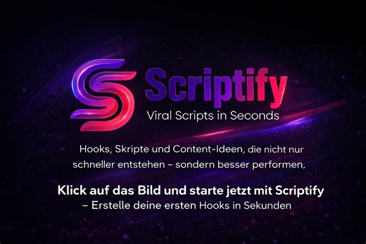Hook Generator & Video Skript KI für viralen Content | Scriptyfy Demo