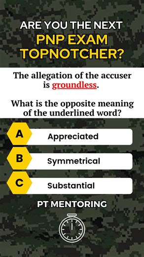 QUESTION OF THE DAY for - NAPOLCOM EXAM Napolcom Topnotcher's Review LIMITED SLOTS ONLY! Full details: https://www.facebook.com/100085046260834/posts/481001318078073/? #NapolcomExam #NAPOLCOM #NAPOLCOMPasser | PT Mentoring and Review