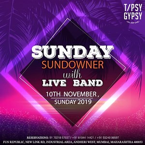 We’re ready to take your Sunday mood a notch higher with widest range of comfort food, endless pour of your favorite drinks and the best live music to keep you grooving all the time! Come over to Tipsy Gypsy for our amazing Sunday Sundowner and start your week on a great note! | TipsyGypsy