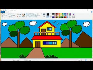 Ms paint house drawing | house drawing | how to draw a house in MS paint | cute house drawing