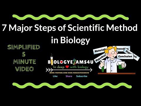 7 Major Steps of Scientific Method in Biology 5 minute video
