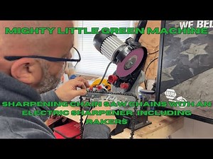 Sharpening your Chainsaw chain on an Electric Sharpener including the Rakers.