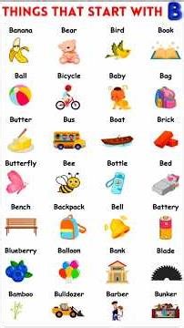 B letters words in English, # 28 words start with B letters#learningwordtoday