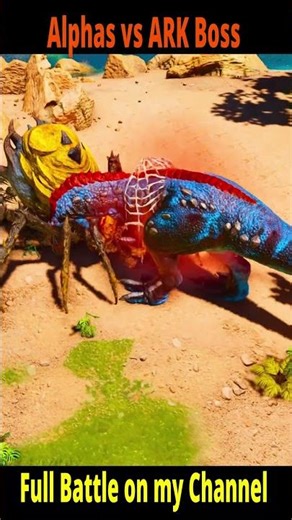 Alpha T Rex vs ark boss #arkasa #arkbattle #arkascended #battlesimulator #battlesim #battle