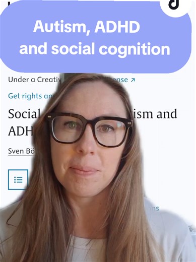 A 2025 review on social cognition in ADHD and autism looked at how social difficulties can overlap on the surface while involving different underlying processes like executive functioning, impulse regulation, and social interpretation. Article: https://www.sciencedirect.com/science/article/pii/S0149763425000223⁠ Disclaimer: This video is for educational and informational purposes only. It is not a substitute for professional therapy, diagnoses or treatment. #adhd #mentalhealth #research #Autism 