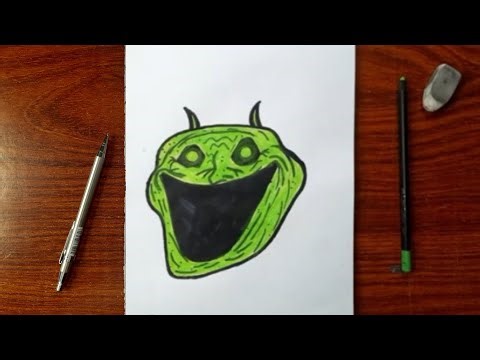 How to draw scary Troll Face step-by-step | Easy to Dray | Beginners guide