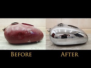 Fuel Tank Restoration - From Rust To a Perfect Chrome