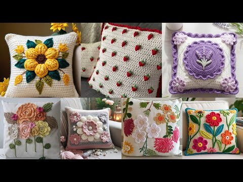 Beautiful Crochet Cushion Cover Ideas | Handmade Pillow Cover Designs for Home Decor 🧶