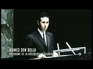 le président de l'Algérie AHMED BEN BELLA à l'ONU
