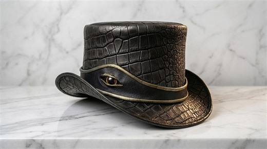 Handmade Black Leather Top Hat Steampunk Hat Gothic Leather Hat Mad Hatter Style Victorian Cosplay Hat for Men Women Custom Leather Top Hat - Etsy