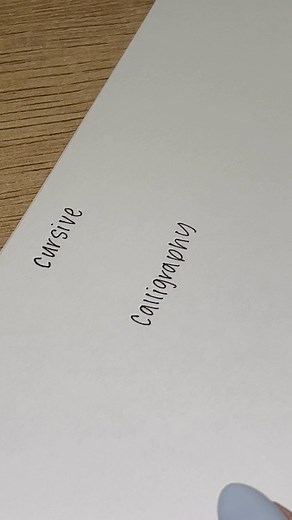 Cursive vs calligraphy “hello” #cursive #calligraphy #handwriting #handlettering | Brigid Carey