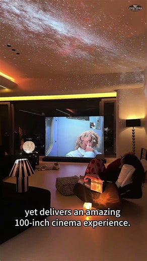 NO Wall Space? No Problem! 🏠 #VIVIDSTORM Portable Electric Long Throw ALR 100-inch #CinemaExperience