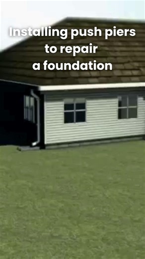 Sometimes, repairing a foundation means installing push piers (as this simple animation shows). Push piers allow us to stabilize and lift a settling foundation, so problems don't get worse. BDryalabama.com | BDry Alabama - Waterproofing & Foundation Repair