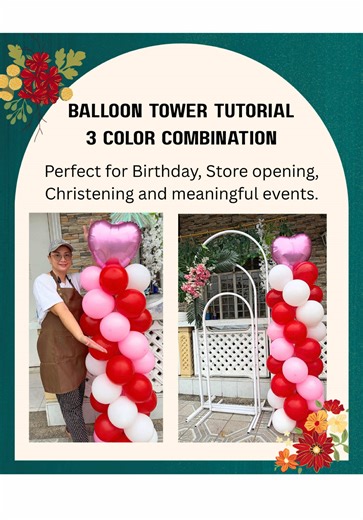 Balloon Tower Tutorial: 3 Color Combination Guide
