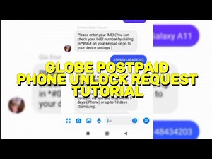 GLOBE POSTPAID PHONE UNLOCK REQUEST TUTORIAL
