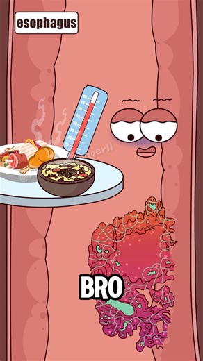 Why do eating excessively hot food and smoking lead to esophageal cancer?#shorts