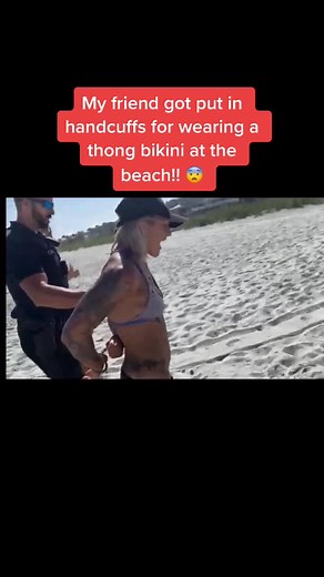 To all the girls wearing little bikinis at the beach (myself included)... watch out!👮👙 #police #beach #usa