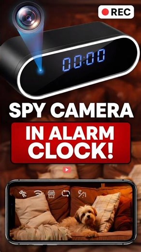 Spy Camera Hidden in Alarm Clock 😱 | Live Mobile View #clockcamera #spy #spygadgets #cctv