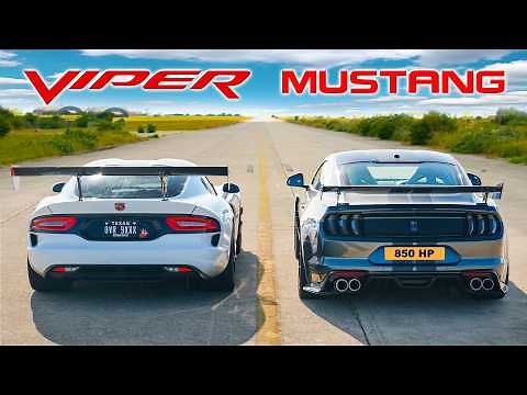 TUNED Dodge Viper v Ford Mustang: DRAG RACE