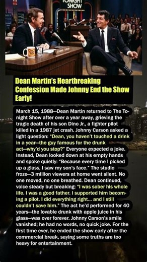 Dean Martin's Heartbreaking Confession Made Johnny End the Show Early! #shorts
