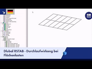 Dlubal RSTAB - Durchlaufwirkung bei Flächenlasten