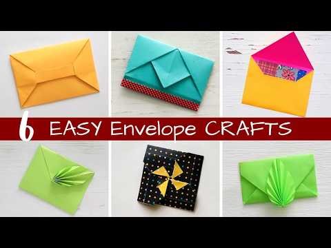 6 Easy Envelope Craft Ideas ✉️ | DIY Paper Envelopes for Gifts & Letters | Paper Craft Tutorial